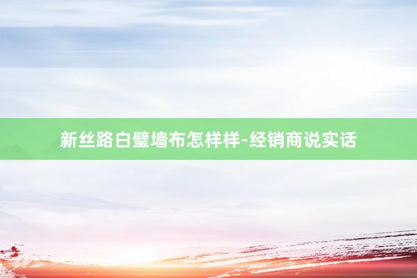 新丝路白璧墙布怎样样-经销商说实话